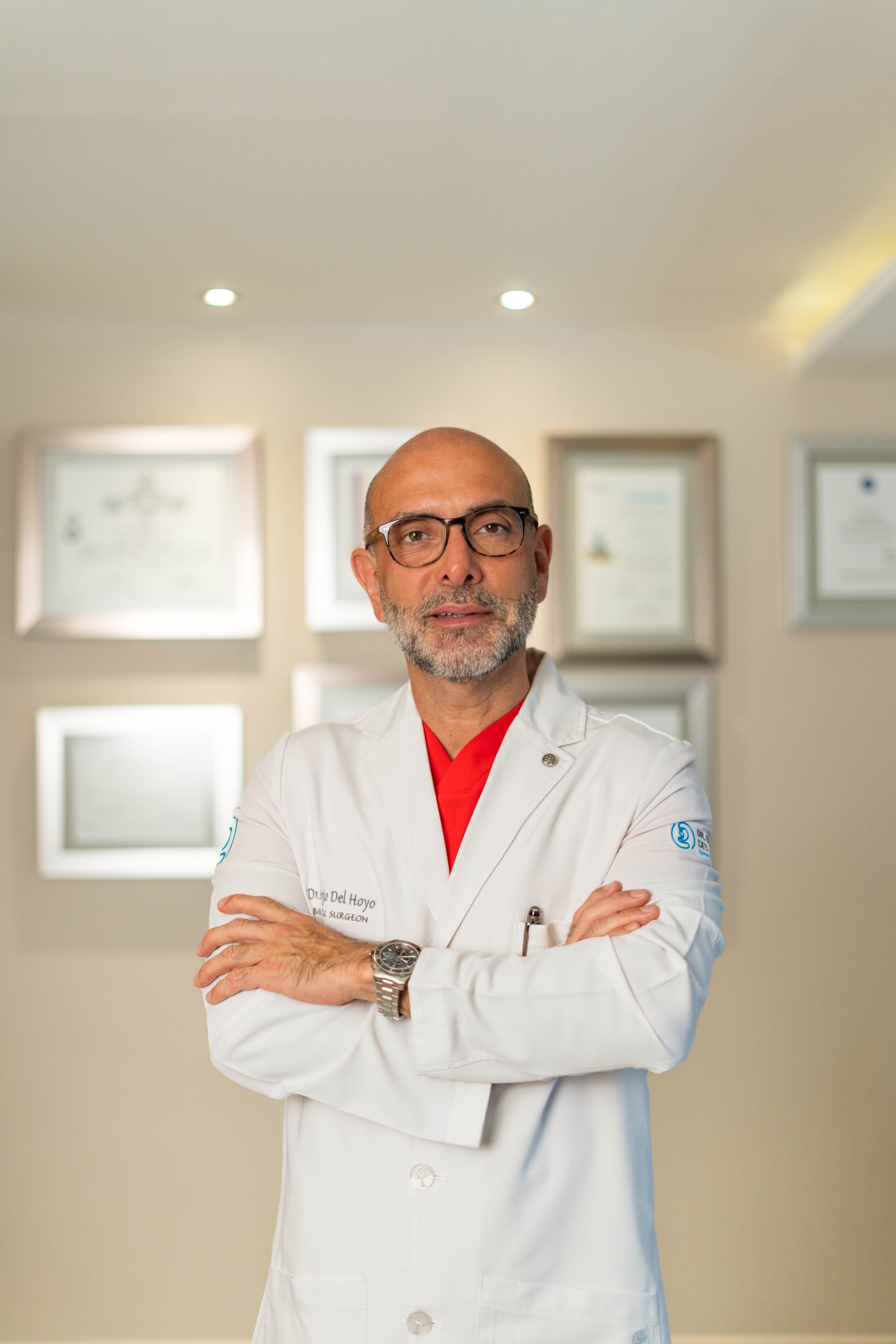 Dr. Sergio del Hoyo in his medical office in Mexico